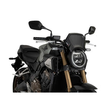 Carica l'immagine nel visualizzatore di Gallery, PUIG CARENATURA FRONTALE IN ALLUMINIO HONDA CB650R NEO SPORTS CAFE 24-25 NERO