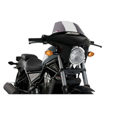 Carica l'immagine nel visualizzatore di Gallery, PUIG CUPOLINO BATWING SML TOURING HONDA CMX500 REBEL 17-19 FUME CHIARO-21060H