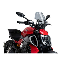 Carica l'immagine nel visualizzatore di Gallery, PUIG CUPOLINO NAKED N.G. REGOLABILE PER DUCATI DIAVEL V4 24-25 FUME CHIARO