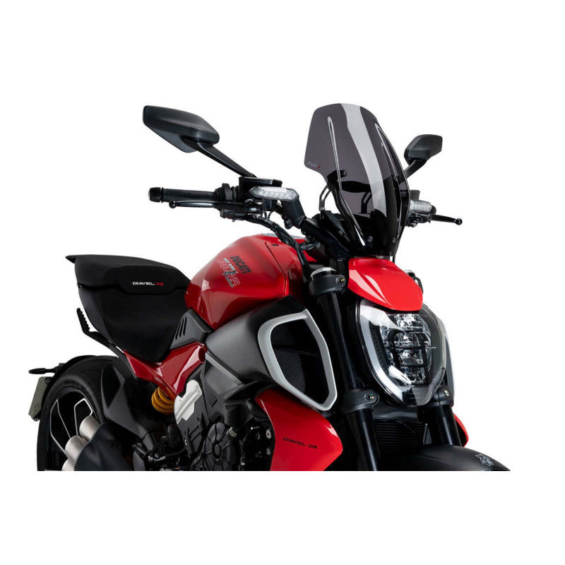 PUIG CUPOLINO NAKED N.G. REGOLABILE PER DUCATI DIAVEL V4 24-25 FUME SCURO