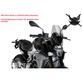 PUIG CUPOLINO NAKED N.G. SPORT-NO SUPP. PER BMW F900 R 2025 FUME CHIARO