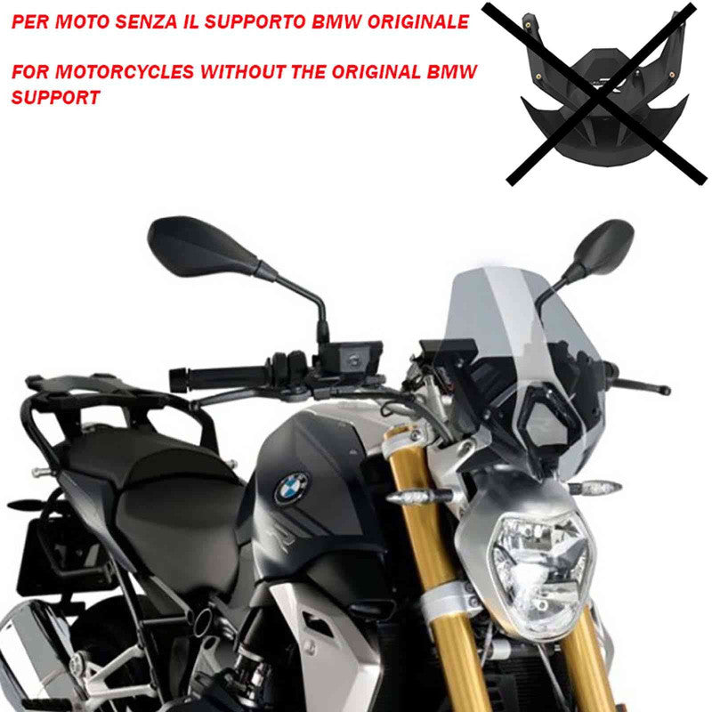 PUIG CUPOLINO NAKED N.G. SPORT PER BMW R1250 R 21-22 FUME CHIARO