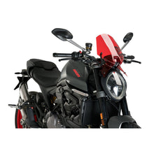Carica l'immagine nel visualizzatore di Gallery, PUIG CUPOLINO NAKED N.G. SPORT PER DUCATI MONSTER 937 PLUS 21-23 ROSSO