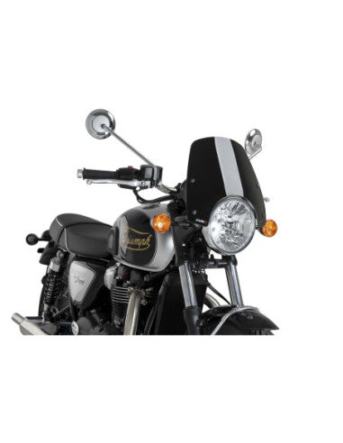 PUIG CUPOLINO NAKED N.G. SPORT PER TRIUMPH BONNEVILLE T120 BLACK 21-25 NERO