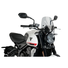 Carica l'immagine nel visualizzatore di Gallery, PUIG CUPOLINO NAKED N.G. SPORT PER TRIUMPH TRIDENT 660 2025 FUME CHIARO