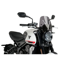Carica l'immagine nel visualizzatore di Gallery, PUIG CUPOLINO NAKED N.G. SPORT PER TRIUMPH TRIDENT 660 2025 FUME SCURO