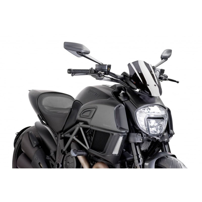 PUIG CUPOLINO NAKED N.G. SPORT REGOLABILE DUCATI DIAVEL 14-16 FUME SCURO