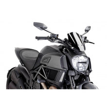 Carica l'immagine nel visualizzatore di Gallery, PUIG CUPOLINO NAKED N.G. SPORT REGOLABILE DUCATI DIAVEL 14-16 NERO