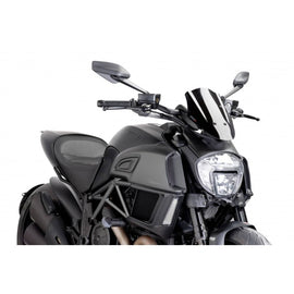 PUIG CUPOLINO NAKED N.G. SPORT REGOLABILE DUCATI DIAVEL 14-16 NERO