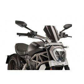 PUIG CUPOLINO NAKED N.G. SPORT REGOLABILE PER DUCATI X DIAVEL S 16-17 NERO
