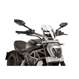 PUIG CUPOLINO NAKED N.G. SPORT REGOLABILE PER DUCATI X DIAVEL S 21-24 TRASPARENTE