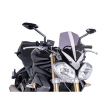 Carica l'immagine nel visualizzatore di Gallery, PUIG CUPOLINO NAKED N.G. SPORT TRIUMPH STREET TRIPLE R 13-15 FUME CHIARO