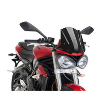 Carica l'immagine nel visualizzatore di Gallery, PUIG CUPOLINO NAKED N.G. SPORT TRIUMPH STREET TRIPLE S 18-19 NERO