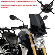 Carica l'immagine nel visualizzatore di Gallery, PUIG CUPOLINO NAKED N.G. TOURING PER BMW R1250 R 18-20 FUME SCURO
