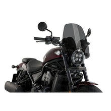 Carica l'immagine nel visualizzatore di Gallery, PUIG CUPOLINO NAKED N.G. TOURING PER HONDA CMX1100 DCT REBEL 21-24 FUME SCURO
