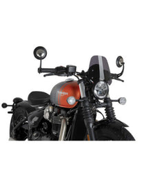 PUIG CUPOLINO NAKED N.G. TOURING PER TRIUMPH BONNEVILLE BOBBER BLACK 18-20 FUME SCURO