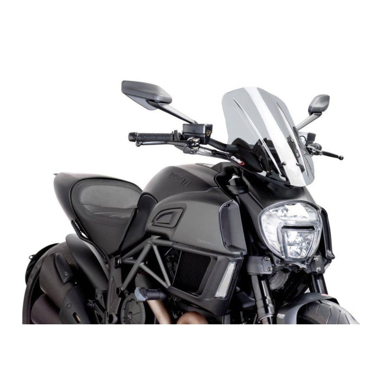 PUIG CUPOLINO NAKED N.G. TOURING REGOLABILE DUCATI DIAVEL 14-16 FUME CHIARO