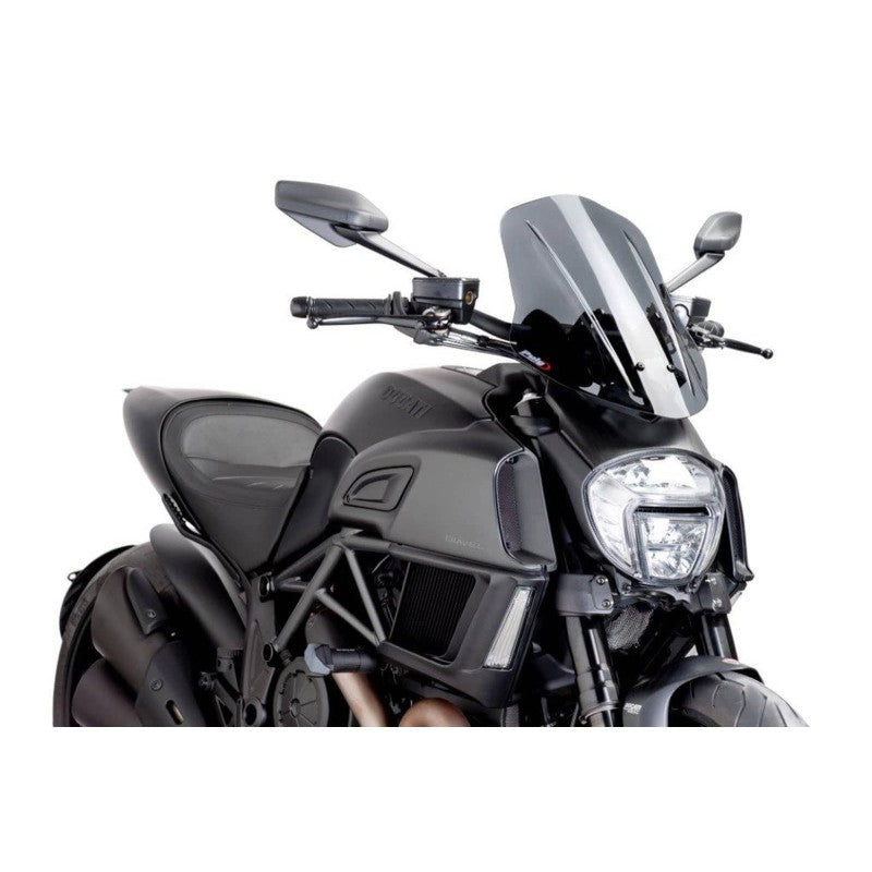 PUIG CUPOLINO NAKED N.G. TOURING REGOLABILE DUCATI DIAVEL 14-16 FUME SCURO