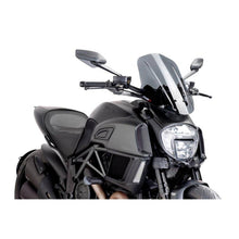 Carica l'immagine nel visualizzatore di Gallery, PUIG CUPOLINO NAKED N.G. TOURING REGOLABILE DUCATI DIAVEL 14-16 FUME SCURO