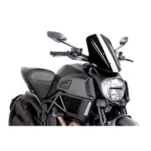 Carica l'immagine nel visualizzatore di Gallery, PUIG CUPOLINO NAKED N.G. TOURING REGOLABILE DUCATI DIAVEL 14-16 NERO