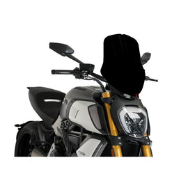 PUIG CUPOLINO NAKED N.G. TOURING REGOLABILE PER DUCATI DIAVEL 1260 19-20 NERO