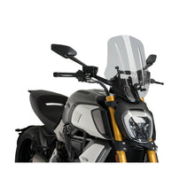 Carica l'immagine nel visualizzatore di Gallery, PUIG CUPOLINO NAKED N.G. TOURING REGOLABILE PER DUCATI DIAVEL 1260 21-23 FUME CHIARO