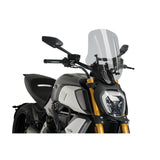 PUIG CUPOLINO NAKED N.G. TOURING REGOLABILE PER DUCATI DIAVEL 1260S 19-20 FUME CHIARO