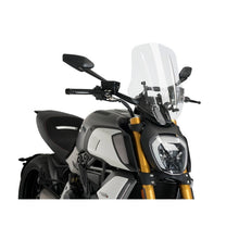 Carica l'immagine nel visualizzatore di Gallery, PUIG CUPOLINO NAKED N.G. TOURING REGOLABILE PER DUCATI DIAVEL 1260S 19-20 TRASPARENTE