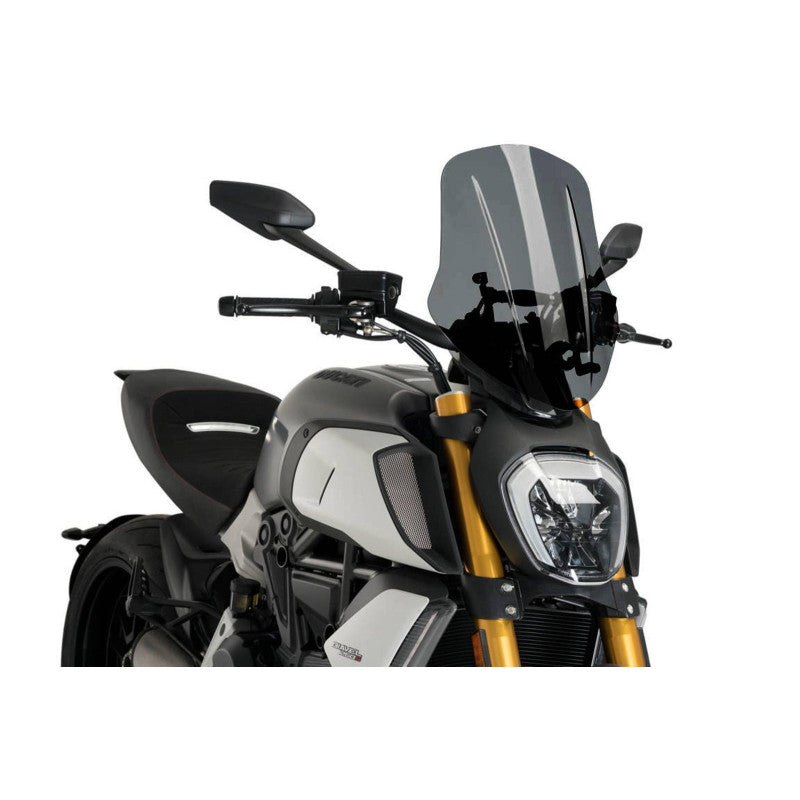 PUIG CUPOLINO NAKED N.G. TOURING REGOLABILE PER DUCATI DIAVEL 1260S 21-23 FUME SCURO