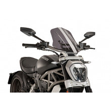 Carica l'immagine nel visualizzatore di Gallery, PUIG CUPOLINO NAKED N.G. TOURING REGOLABILE PER DUCATI X DIAVEL 16-17 FUME CHIARO