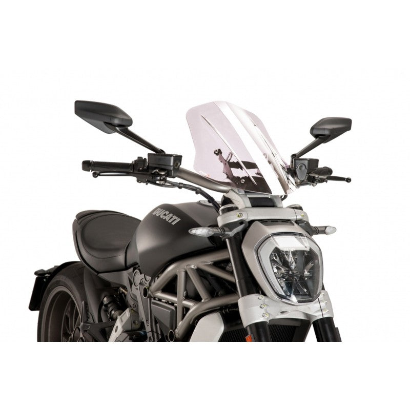 PUIG CUPOLINO NAKED N.G. TOURING REGOLABILE PER DUCATI X DIAVEL 16-17 TRASPARENTE
