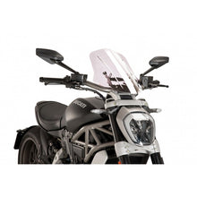 Carica l'immagine nel visualizzatore di Gallery, PUIG CUPOLINO NAKED N.G. TOURING REGOLABILE PER DUCATI X DIAVEL 16-17 TRASPARENTE