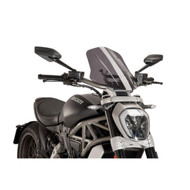 PUIG CUPOLINO NAKED N.G. TOURING REGOLABILE PER DUCATI X DIAVEL 18-23 FUME CHIARO