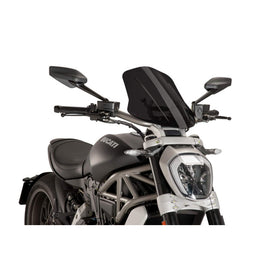 PUIG CUPOLINO NAKED N.G. TOURING REGOLABILE PER DUCATI X DIAVEL 18-23 FUME SCURO