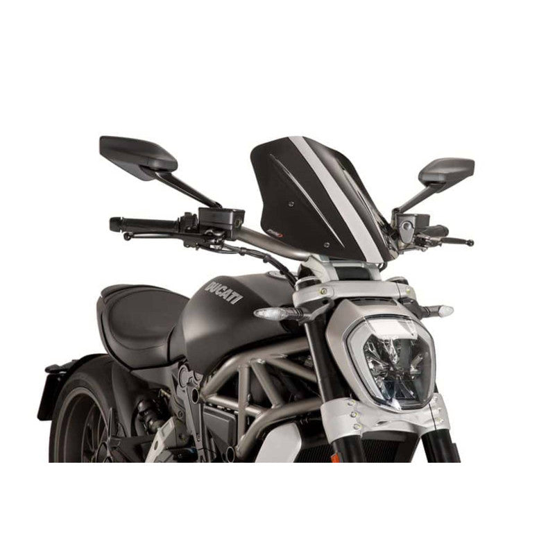 PUIG CUPOLINO NAKED N.G. TOURING REGOLABILE PER DUCATI X DIAVEL 18-23 NERO