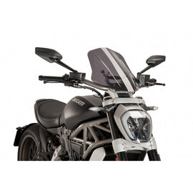 PUIG CUPOLINO NAKED N.G. TOURING REGOLABILE PER DUCATI X DIAVEL S 18-20 FUME CHIARO