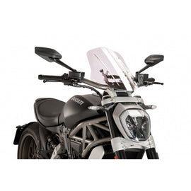 PUIG CUPOLINO NAKED N.G. TOURING REGOLABILE PER DUCATI X DIAVEL S 18-20 TRASPARENTE