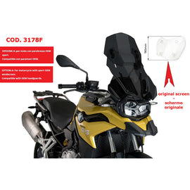 PUIG CUPOLINO REGOLABILE PER BMW F850 GS ADVENTURE 19-23 FUME SCURO-3178F