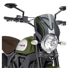 Carica l'immagine nel visualizzatore di Gallery, PUIG CUPOLINO RETRO DUCATI SCRAMBLER FULL THROTTLE 15-16 FUME CHIARO-CARBON