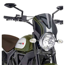 PUIG CUPOLINO RETRO DUCATI SCRAMBLER FULL THROTTLE 19-20 FUME SCURO-CARBON