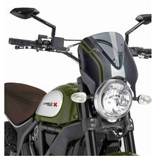 Carica l'immagine nel visualizzatore di Gallery, PUIG CUPOLINO RETRO DUCATI SCRAMBLER ICON 19-20 FUME CHIARO-CARBON