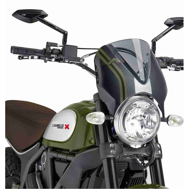 PUIG CUPOLINO RETRO DUCATI SCRAMBLER ICON 21-22 FUME CHIARO-CARBON