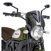 Carica l'immagine nel visualizzatore di Gallery, PUIG CUPOLINO RETRO PER DUCATI SCRAMBLER DESERT SLED 17-18 FUME SCURO-CARBON