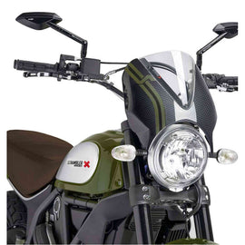 PUIG CUPOLINO RETRO PER DUCATI SCRAMBLER DESERT SLED 21-22 TRASPARENTE-CARBON