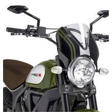 Carica l'immagine nel visualizzatore di Gallery, PUIG CUPOLINO RETRO PER DUCATI SCRAMBLER ICON 15-16 TRASPARENTE-NERO