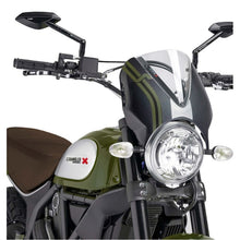 Carica l'immagine nel visualizzatore di Gallery, PUIG CUPOLINO RETRO PER DUCATI SCRAMBLER ICON DARK 2020 TRASPARENTE-CARBON