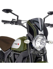 Carica l'immagine nel visualizzatore di Gallery, PUIG CUPOLINO RETRO PER DUCATI SCRAMBLER ICON DARK 23-25 FUME SCURO-NERO