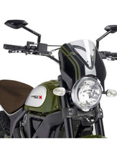 Carica l'immagine nel visualizzatore di Gallery, PUIG CUPOLINO RETRO PER DUCATI SCRAMBLER ICON DARK 23-25 TRASPARENTE-NERO