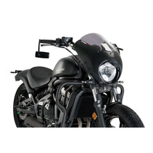 Carica l'immagine nel visualizzatore di Gallery, PUIG CUPOLINO SEMICARENATO DARK NIGHT PER KAWASAKI VULCAN S 17-20 FUME CHIARO