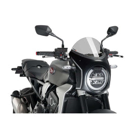 PUIG CUPOLINO SEMICARENATO PER HONDA CB650R NEO SPORTS CAFE 21-23 FUME CHIARO-CARBON